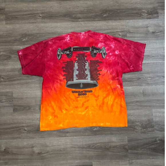 ACDC Black Ice World Tour 2009 Tie Dye T Shirt Mens 2XL - Picture 4 of 5